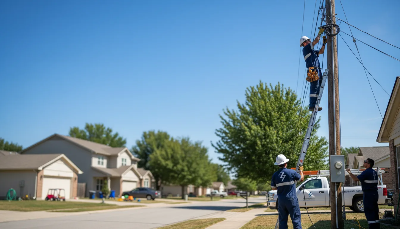 Residential electrician providing installation services in Rogers, AR
